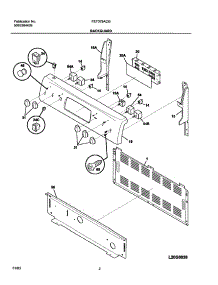 03 - Backguard parts for Frigidaire Range FEF379ACG from AppliancePartsPros.com