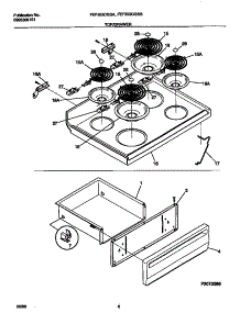 04 - Top / Drawer parts for Frigidaire Range FEF353CGSA from AppliancePartsPros.com