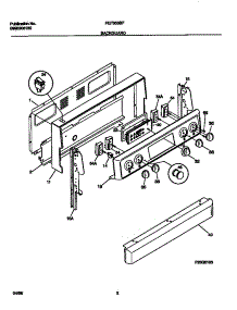 02 - Backguard parts for Frigidaire Range FEF353BFWB from AppliancePartsPros.com