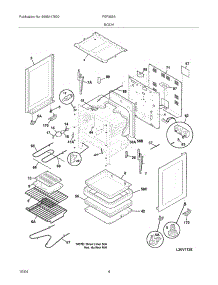 05 - Body parts for Frigidaire Range FEF355ASK from AppliancePartsPros.com