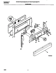 02 - Backguard parts for Frigidaire Range FEF355CFTC from AppliancePartsPros.com