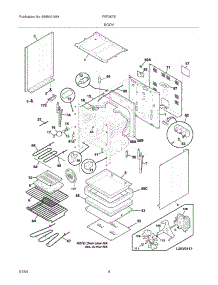 05 - Body parts for Frigidaire Range FEF357BSF from AppliancePartsPros.com
