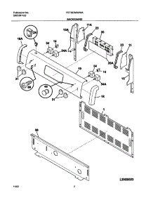 03 - Backguard parts for Frigidaire Range FEF362MXAWA from AppliancePartsPros.com