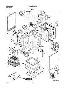 05 - Body parts for Frigidaire Range FEF362MXAWA from AppliancePartsPros.com