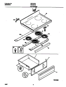 04 - Top / Drawer parts for Frigidaire Range FEF357BEWD from AppliancePartsPros.com