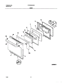09 - Door parts for Frigidaire Range FEF362MXAWA from AppliancePartsPros.com