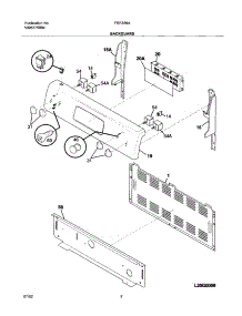 03 - Backguard parts for Frigidaire Range FEF355AWD from AppliancePartsPros.com