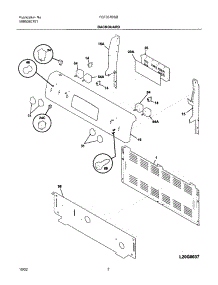 03 - Backguard parts for Frigidaire Range FEF357BSB from AppliancePartsPros.com