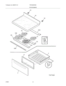 07 - Top / Drawer parts for Frigidaire Range FEF362MXESC from AppliancePartsPros.com
