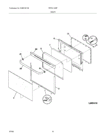 09 - Door parts for Frigidaire Range FEF361AWF from AppliancePartsPros.com