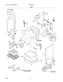 05 - Body parts for Frigidaire Range FEF339FSD from AppliancePartsPros.com
