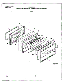 05 - Door parts for Frigidaire Range FEF358CFSD from AppliancePartsPros.com
