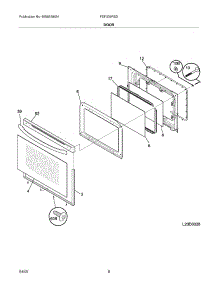 09 - Door parts for Frigidaire Range FEF339FSD from AppliancePartsPros.com