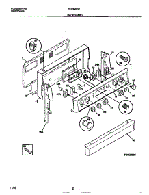 02 - Backguard parts for Frigidaire Range FEF350CCTD from AppliancePartsPros.com
