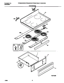 04 - Top / Drawer parts for Frigidaire Range FEF365BGDB from AppliancePartsPros.com