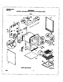 03 - Body parts for Frigidaire Range FEF336BGWB from AppliancePartsPros.com
