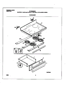 04 - Top / Drawer parts for Frigidaire Range FEF336BGWB from AppliancePartsPros.com