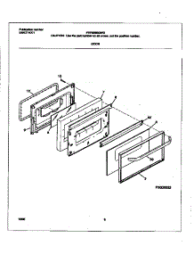 05 - Door parts for Frigidaire Range FEF336BGWB from AppliancePartsPros.com