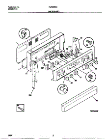02 - Backguard parts for Frigidaire Range FEF350CCTF from AppliancePartsPros.com