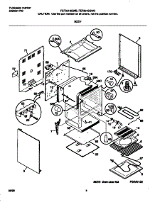 03 - Body parts for Frigidaire Range FEF351SGWB from AppliancePartsPros.com