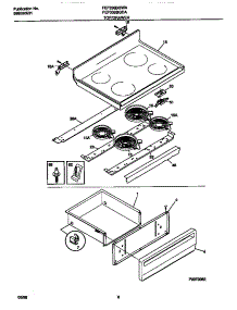 04 - Top / Drawer parts for Frigidaire Range FEF336BGDA from AppliancePartsPros.com