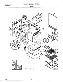 03 - Body parts for Frigidaire Range FEF350CASG from AppliancePartsPros.com