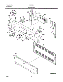 03 - Backguard parts for Frigidaire Range FEF352ASA from AppliancePartsPros.com
