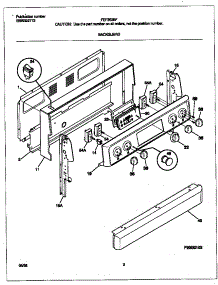 02 - Backguard parts for Frigidaire Range FEF353BFDD from AppliancePartsPros.com