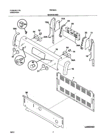 03 - Backguard parts for Frigidaire Range FEF352AWF from AppliancePartsPros.com