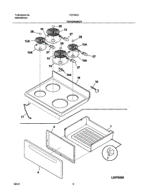 07 - Top / Drawer parts for Frigidaire Range FEF352AWF from AppliancePartsPros.com