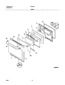 09 - Door parts for Frigidaire Range FEF352AWF from AppliancePartsPros.com