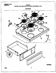 04 - Top / Drawer parts for Frigidaire Range FEF353BFWD from AppliancePartsPros.com