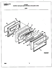 05 - Door parts for Frigidaire Range FEF353BFDD from AppliancePartsPros.com