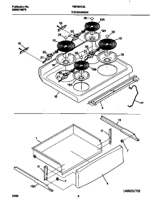 04 - Top / Drawer parts for Frigidaire Range FEF354CGSA from AppliancePartsPros.com