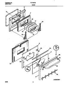 05 - Door parts for Frigidaire Range FEF354CGSA from AppliancePartsPros.com