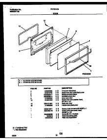 06 - Door Parts parts for Frigidaire Range FEF351SAWB from AppliancePartsPros.com