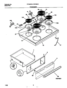 04 - Top / Drawer parts for Frigidaire Range FEF352BADE from AppliancePartsPros.com
