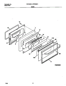 05 - Door parts for Frigidaire Range FEF352CATD from AppliancePartsPros.com