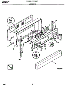 02 - Backguard parts for Frigidaire Range FEF358BFDA from AppliancePartsPros.com