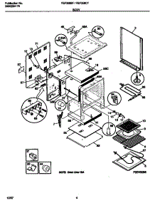 03 - Body parts for Frigidaire Range FEF358BFDA from AppliancePartsPros.com