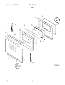 09 - Door parts for Frigidaire Range FEF362MXESB from AppliancePartsPros.com