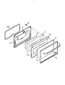 05 - Door parts for Frigidaire Range FEF322CCTA from AppliancePartsPros.com