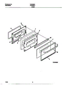 05 - Door parts for Frigidaire Range FEF322CASH from AppliancePartsPros.com