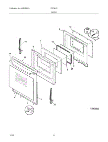 09 - Door parts for Frigidaire Range FEF364DWE from AppliancePartsPros.com