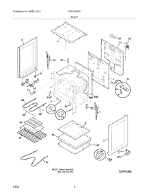 05 - Body parts for Frigidaire Range FEF326FWC from AppliancePartsPros.com