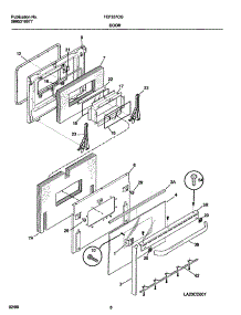 09 - Door parts for Frigidaire Range FEF357CGBA from AppliancePartsPros.com