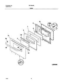 09 - Door parts for Frigidaire Range FEF336ASE from AppliancePartsPros.com