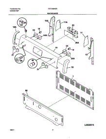 03 - Backguard parts for Frigidaire Range FEF336ASB from AppliancePartsPros.com