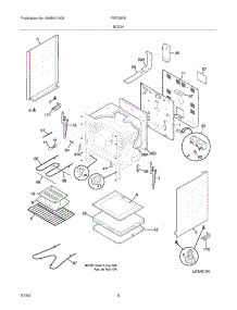 05 - Body parts for Frigidaire Range FEF336BCF from AppliancePartsPros.com