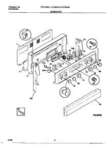 02 - Backguard parts for Frigidaire Range FEF350BADG from AppliancePartsPros.com